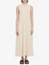 Totême Long Flowing Silhouette Maxi Length Dress In Beige