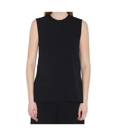 Totême Ribbed Knit Top In Black