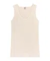 Totême Ribbed Knitted Top In White