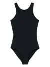 Totême Ribbed Swimsuit In Black