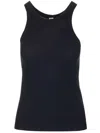 Totême 'espera' Black U Neck Rib Tank Top In Black