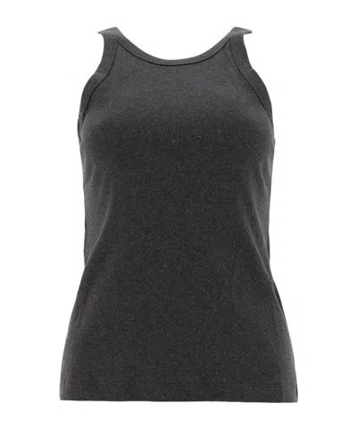 Totême Sleeveless Ribbed Tank Top In Black