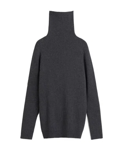 Totême Ribbed Turtleneck Sweater In Black