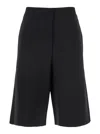 Totême Tailored Organic Cotton Blend Shorts In Black