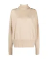Totême Roll Neck Cashmere Jumper In Nude