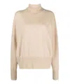Totême Roll Neck Cashmere Jumper In Beige