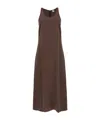 Totême Round Collar Sleeveless Dress In Brown