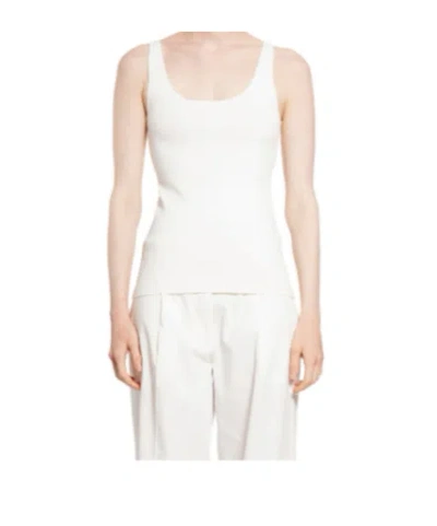 Totême Round Collar Sleeveless Vest In White