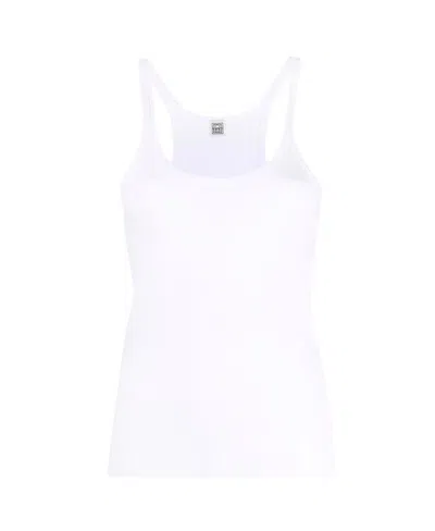 Totême Ribbed Tank Top In White