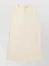 Totême Round Neckline Sleeveless Top With Side Slits