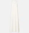 Totême Layered Knit Lyocell-cashmere Maxi Dress In Black