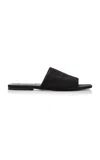 Totême Black Velour-leather Bandeau Sandals