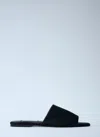 Totême Black Velour-leather Bandeau Sandals