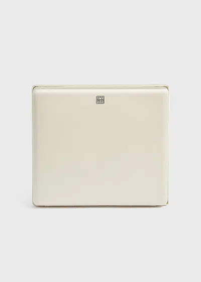 Totême Satin Box Clutch Ecru