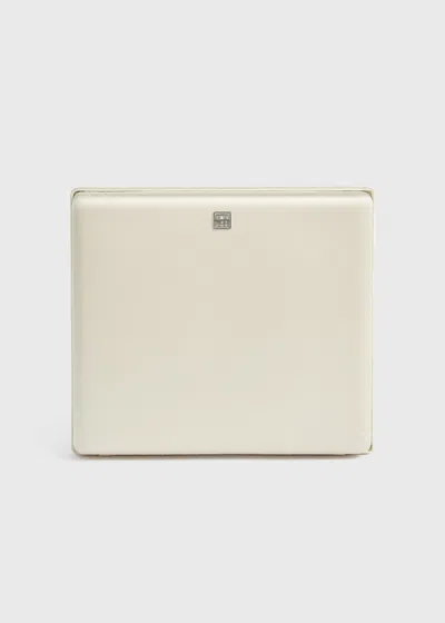 Totême Satin Box Clutch Ecru