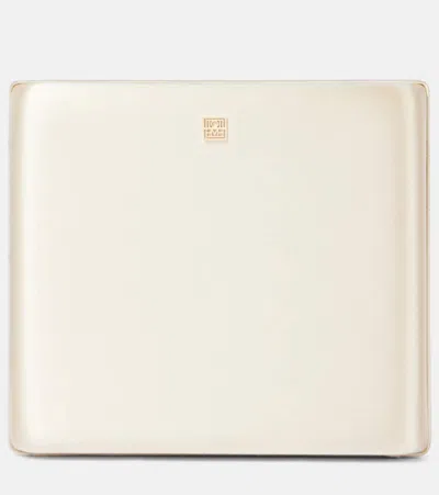 Totême Satin Box Clutch In White