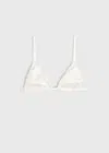 Totême Toteme Satin Bikini Top In Milk