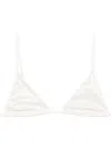 Totême Toteme Satin Bikini Top In White