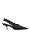 Totême Classic Leather Slingback Heels In Black
