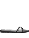 Totême Satin Crossover Slides Black
