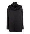Totême Funnel-neck Organza Blouse In Black
