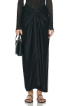 Totême Black Knot Maxi Skirt In Black