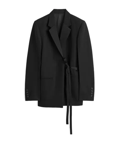 TOTÊME SATIN-LAPELS WRAP BLAZER