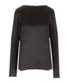 Totême Satin Top In Black