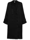 Totême Satin Midi Dress In Black