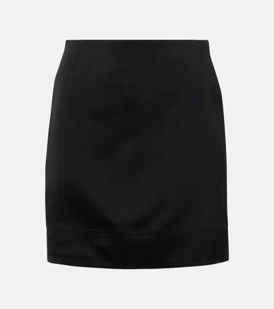 Totême Satin Miniskirt In Black