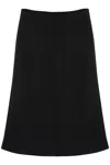 Totême Panelled Satin Midi Skirt In Black