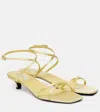 Totême Satin Crossover Heeled Sandals 35