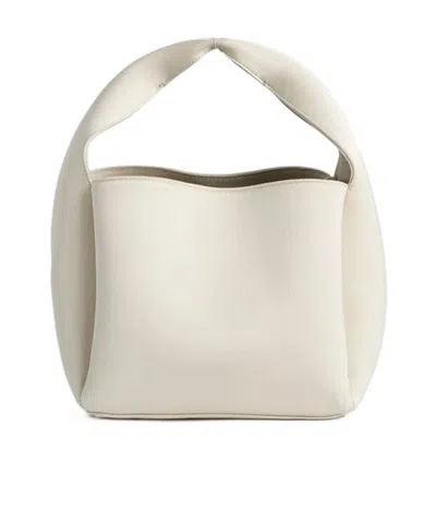 Totême Satin Shoulder Bag In Light Brown
