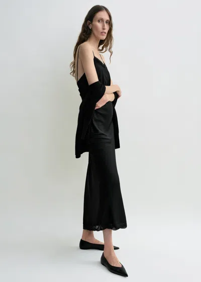 Totême Satin Slip Dress Black