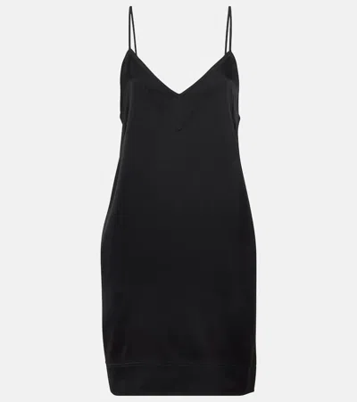 Totême Contrast Satin Cami Dress Black