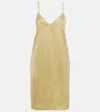 Totême Satin Slip Dress In Green