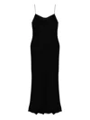 Totême Silk Satin Slip Dress In Black