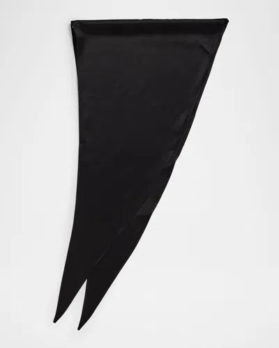 Totême Satin Triangle Scarf In Black 001
