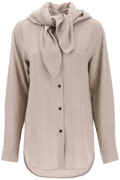 TOTÊME SCARF COLLAR SHIRT