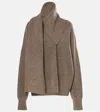 Totême Attached-scarf Sweater In Brown