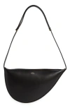 Totême Scoop Palmellata Leather Shoulder Bag In Black