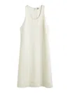 Totême Womens Scoop-neck Woven Maxi Dress Macadamia In Nude & Neutrals