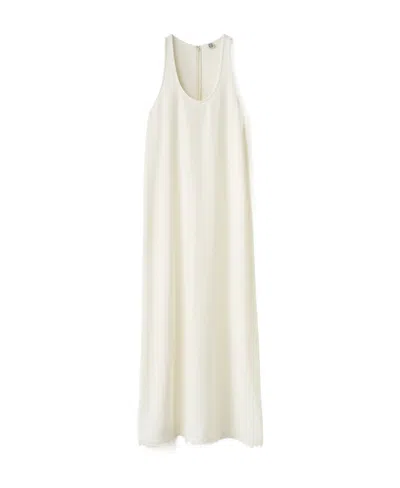 Totême Scoop-neck Sablé Maxi Dress In Nude & Neutrals