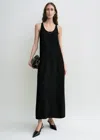 Totême Scoop-neck Sablé Dress Black In Black
