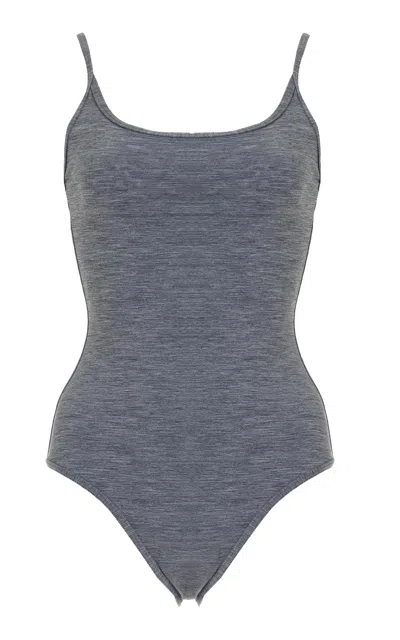 Totême Scooped One-piece Swimsuit In Grey