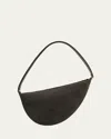 Totême Scooped Sling Suede Shoulder Bag In Pepper