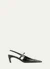 Totême Toteme Croc-embossed Leather Slingback Pump In Black