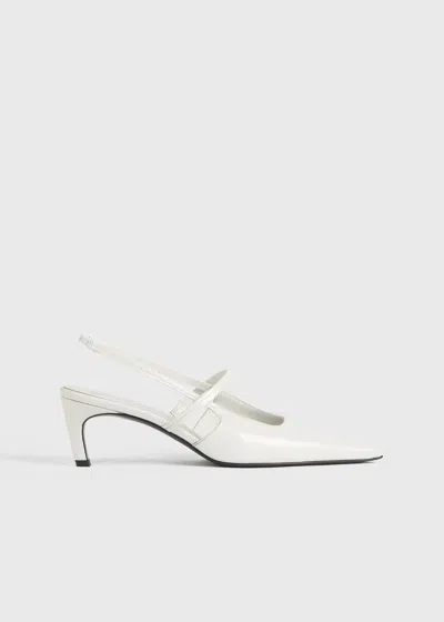 Totême Toteme Sharp Kitten Heel Slingback Pump In White