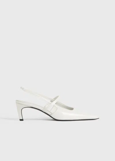 TOTÊME SHARP PATENT SLINGBACKS OFF-WHITE