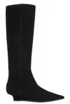 Totême Sharp 40 Suede Knee-high Boots In Black